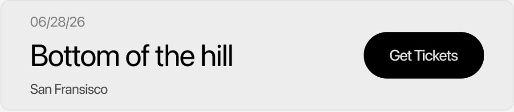 Bottom of the Hill — San Francisco — Get Tickets