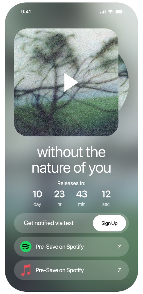 Pre-save template — without the nature of you
