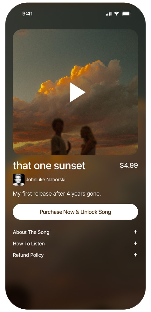 Purchase page — that one sunset
